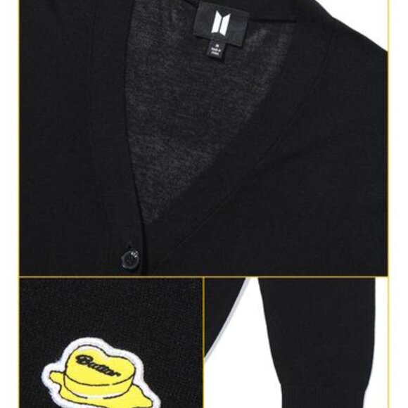 BTS Butter Black Cardigan - Picture 2 of 5